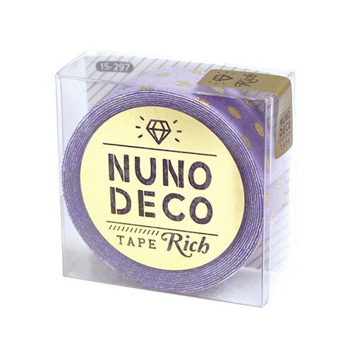 ヌノデコテープ リッチドット パープル