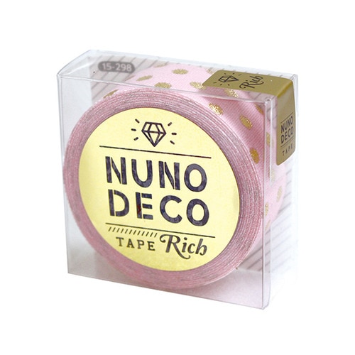 ヌノデコテープ リッチドット ピンク