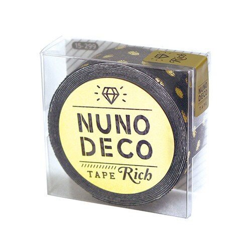 ヌノデコテープ リッチドット グレー