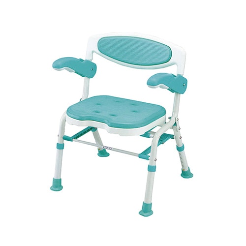 折りたたみシャワーチェアーライトグリーン