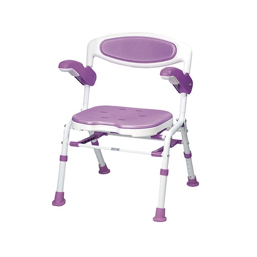 折りたたみシャワーチェアー パープル