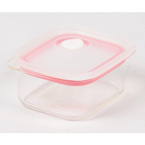 HBー2621 浅型密閉保存容器 S ピンク