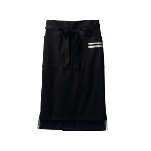 サロンエプロン 兼用 ブラック/グレー フリー