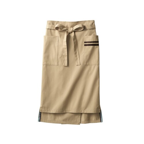 BW950237 サロンエプロン 肌/茶