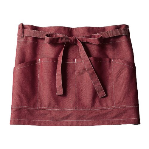 BW950343 サロンエプロン 赤/炭