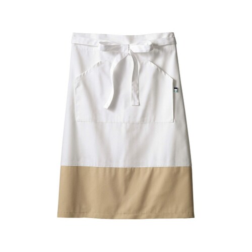 サロンエプロン 兼用 ホワイト/ベージュ フリー