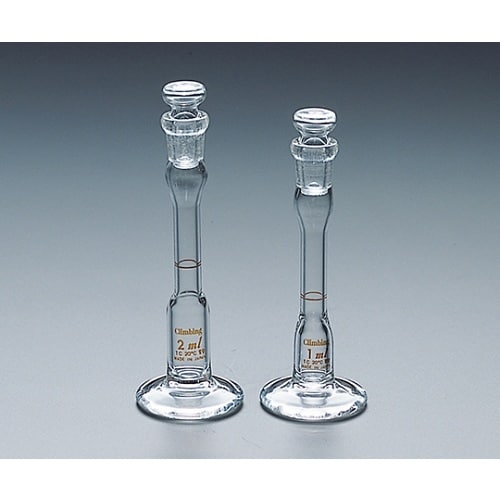 台付メスフラスコ 白 1mL