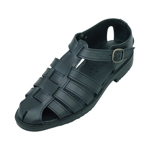 本革カウンターサンダル ブラック L