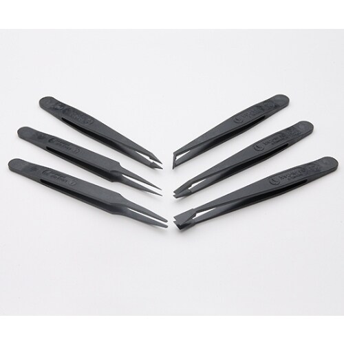 カーボンピンセット 6本組 IDーK6CF