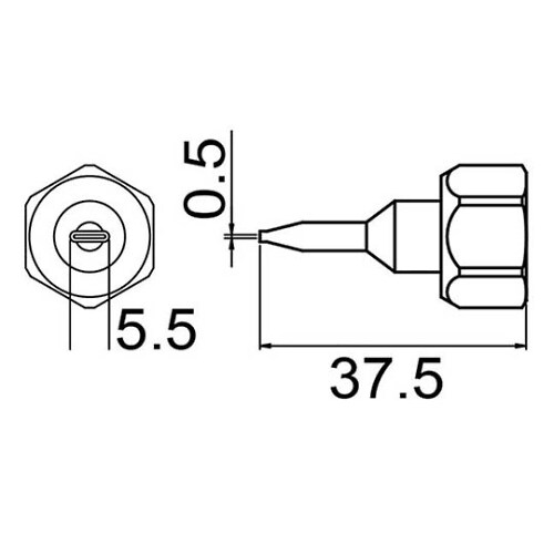 ニューメルター用ノズル ヘラ型