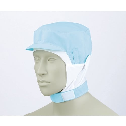 9ー1017ショート頭巾帽子ブルーエコM