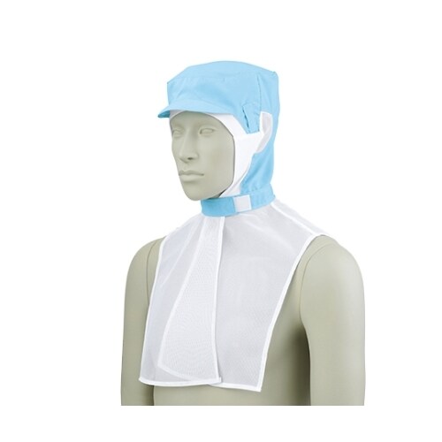 9ー1022 頭巾帽子 ブルーエコ M