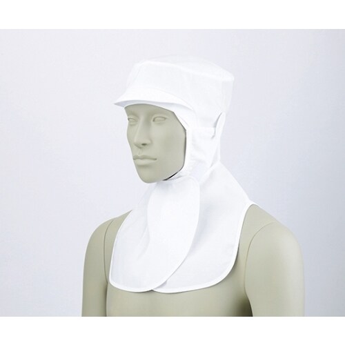 9ー1071 頭巾帽子 白 L