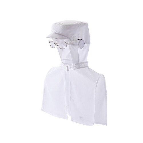 9ー1081 頭巾帽子 白 LL