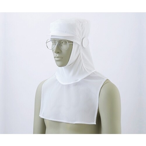 9ー1091 頭巾帽子 白 M