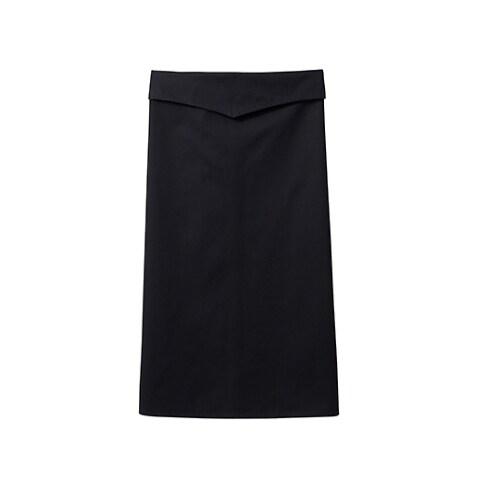 9ー1283 ロングエプロン黒 フリー