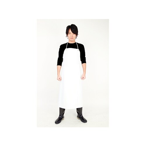 08006129ー1ビニール胸付前掛白M