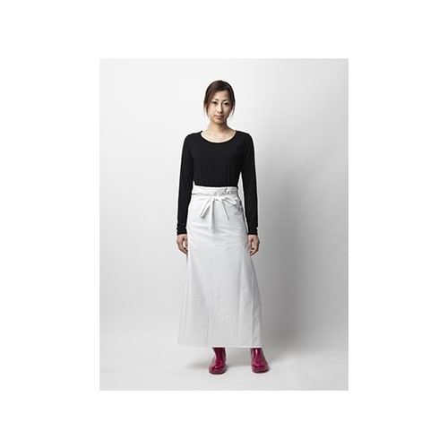 08006130ー1ビニール腰下前掛白M