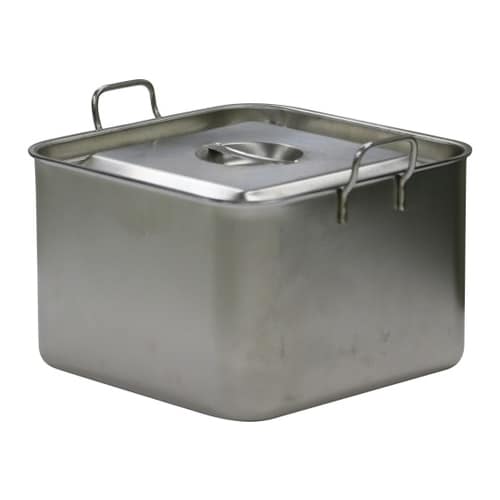 18−8 角型ベインマリーポットフタ付手付 9L