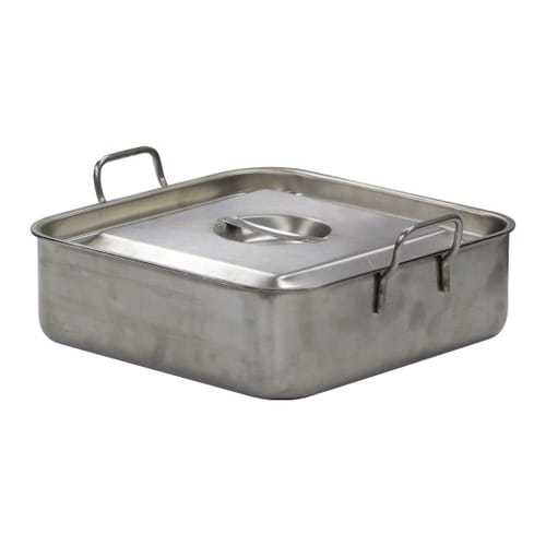 18−8 角型ベインマリーポットフタ付手付 4L