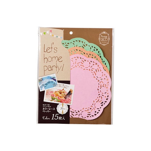Dー1142カラーレースペーパー20cm