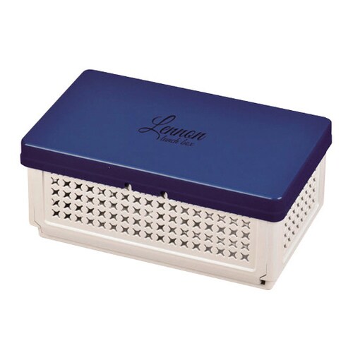 D2306折畳ランチボックス仕切付ブルー