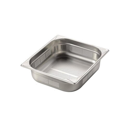 ステンレスGNパン(穴明) 2/3 20mm