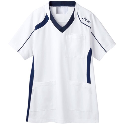 ジャケット男女兼用 M ホワイト×ネイビー