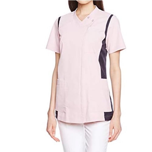 レディススクラブ 3L ピンク×ネイビー