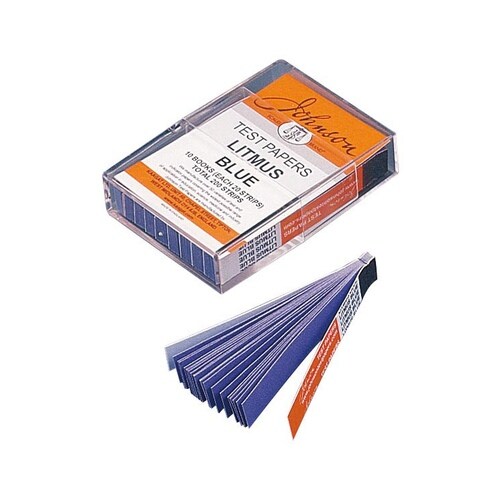 ブック式リトマス試験紙 プラ箱入 青(200枚)