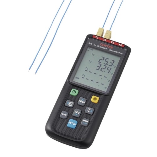 4chデジタル温度ロガー(センサ付) C520