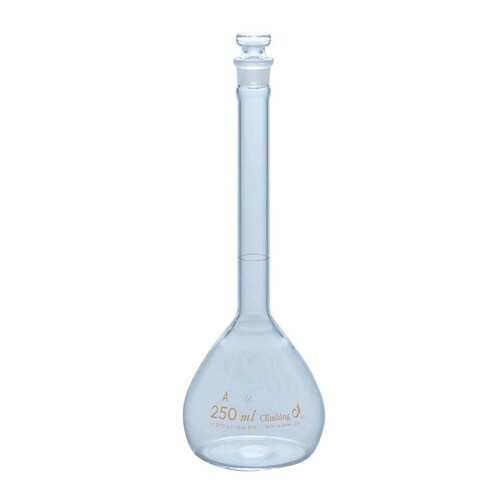 メスフラスコ (ガラス栓付) 透明 1000mL