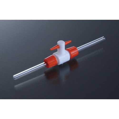 PTFE二方活栓 バルブ穴径4mm CC0004