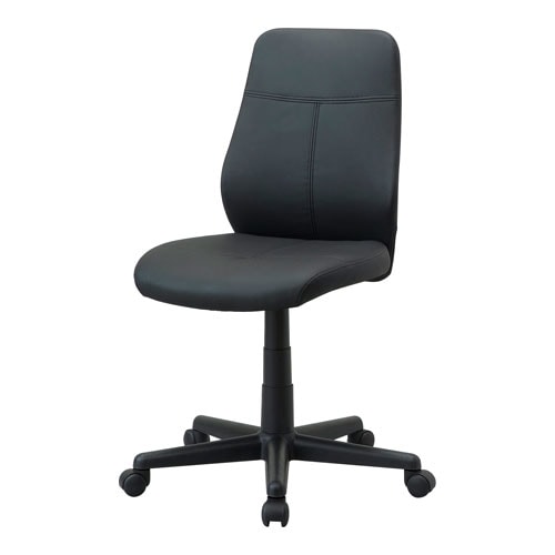 スリムOAレザ−チェア/ブラック