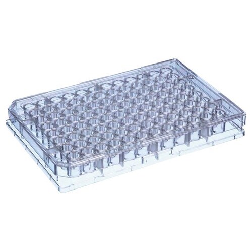 96ウェルマイクロプレート 平底フタ付滅菌