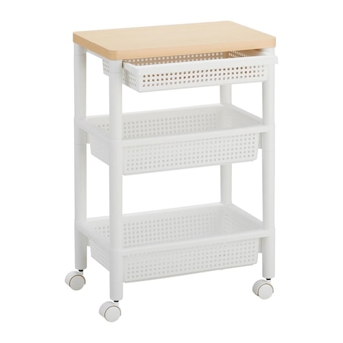 サナダ精工 ウッドテーブルワゴン WTW−3HS