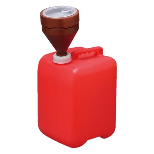 カラー廃液回収缶(専用ロート付) 10L グレー