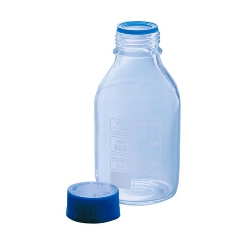 ねじ口瓶(青蓋付 ISOLAB) 500mL