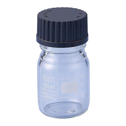 ねじ口瓶(黒蓋付 DURAN) 100mL
