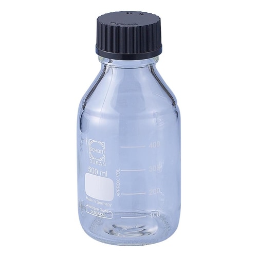 ねじ口瓶(黒蓋付 DURAN) 500mL