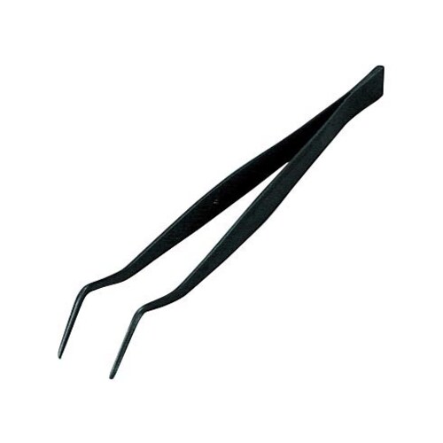 フッ素コーティングピンセット TCC150mm先曲