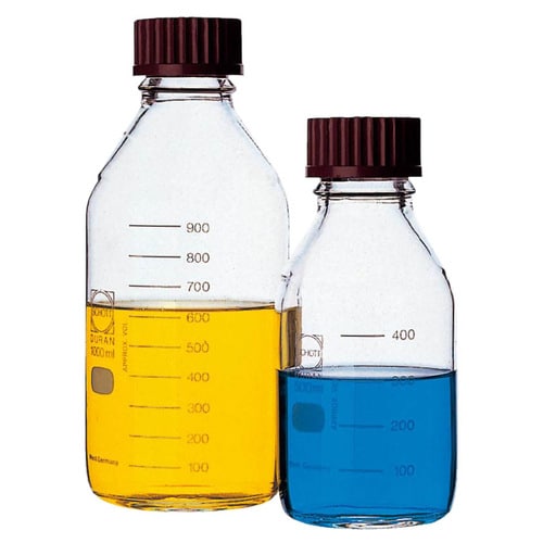 ねじ口瓶(赤蓋付 DURAN) 100mL