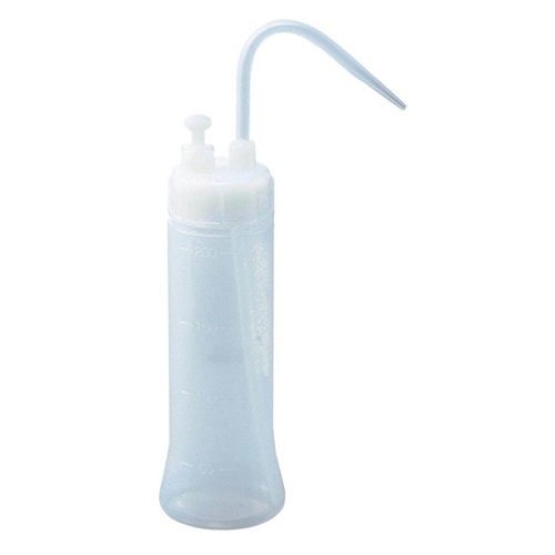 ポリ洗浄瓶 スリム型 B型 コック付 400mL