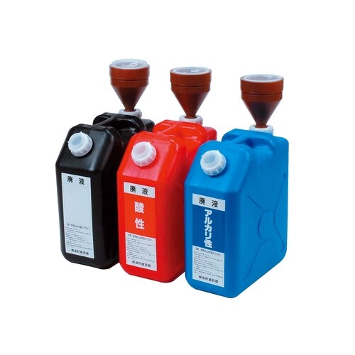 廃液用ポリタンクセットAセット カラー容器3個組