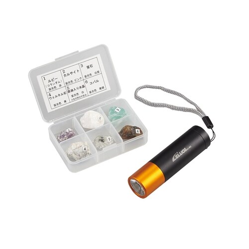 蛍光鉱物標本 長波6種