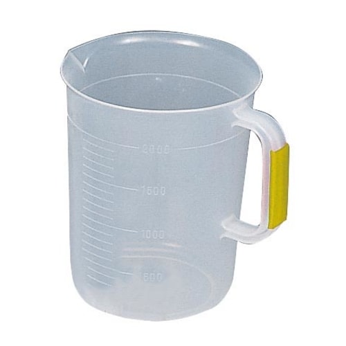 カラー取手付PPビーカー 3000ml 黄