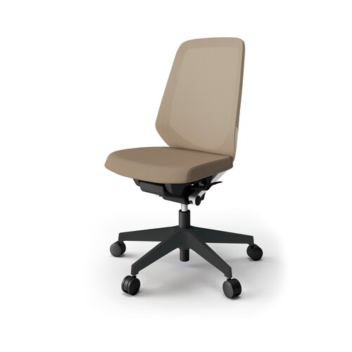 ノートチェア ハイ 樹脂BK布サンドY