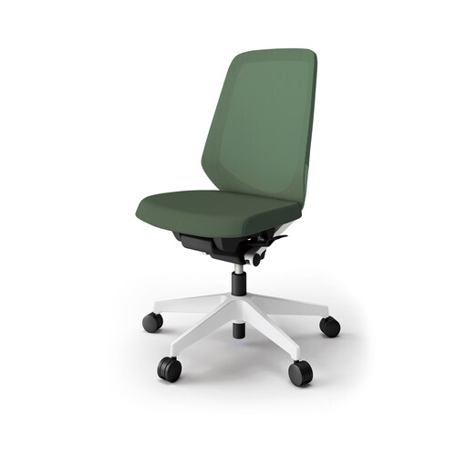 ノートチェア ハイ 樹脂WH布アイビー