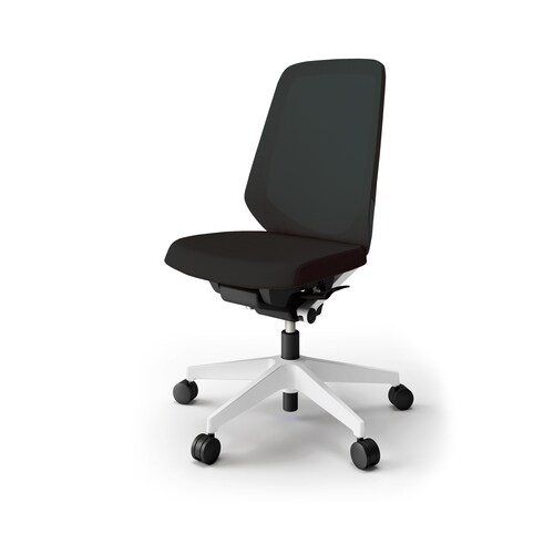 ノートチェア ハイ 樹脂WH布ブラック