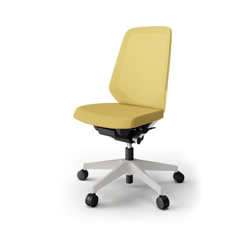 ノートチェア ハイ 樹脂グレー布カナリア